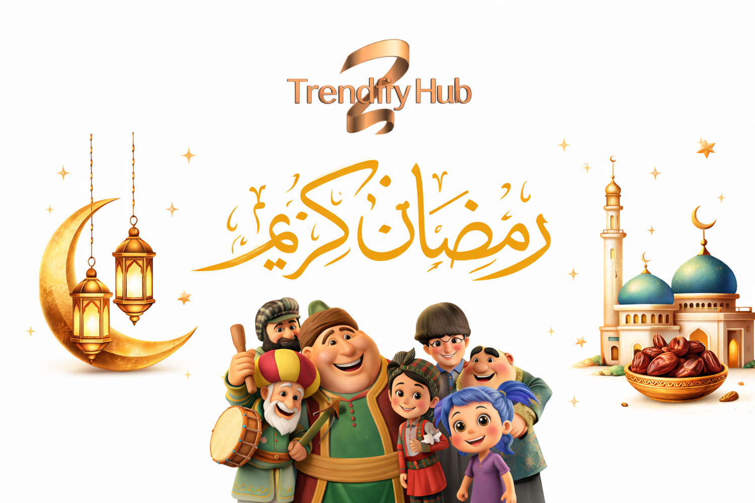 Ramadan Kareem Banner with Updated Trendify Hub Logo