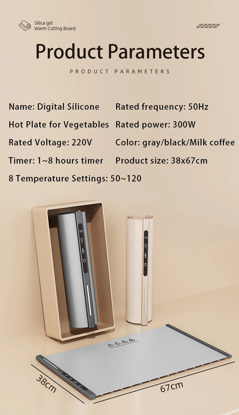 Premium Electric Food Warmer Plate - 8 Temperature Settings | Trendify Hub