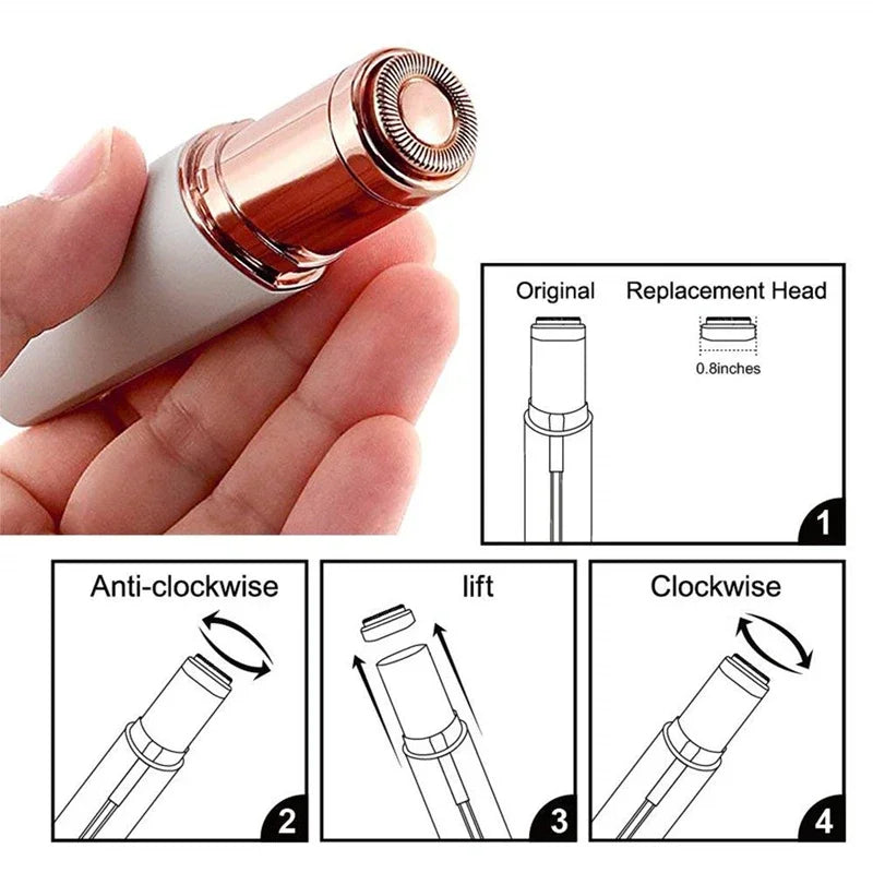 Painless Facial Hair Remover - USB Rechargeable Trimmer for Women